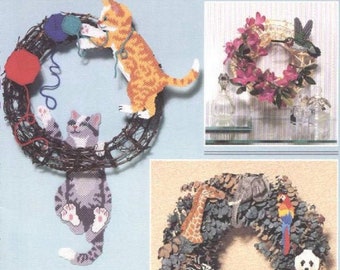 PDF Vintage Plastic Canvas Pattern | Plastic Canvas Pattern Wreath-A-Rama | Plastic Canvas 7-Count | ENGLISH | Digital Download