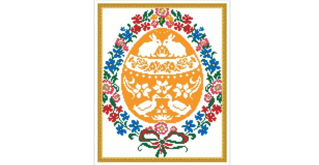 PDF Vintage Cross Stitch Pattern | Easter | Easter Egg Scheme Cross ...