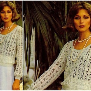 PDF Vintage Crochet Pattern | Evening Blouse | ENGLISH | Digital Download