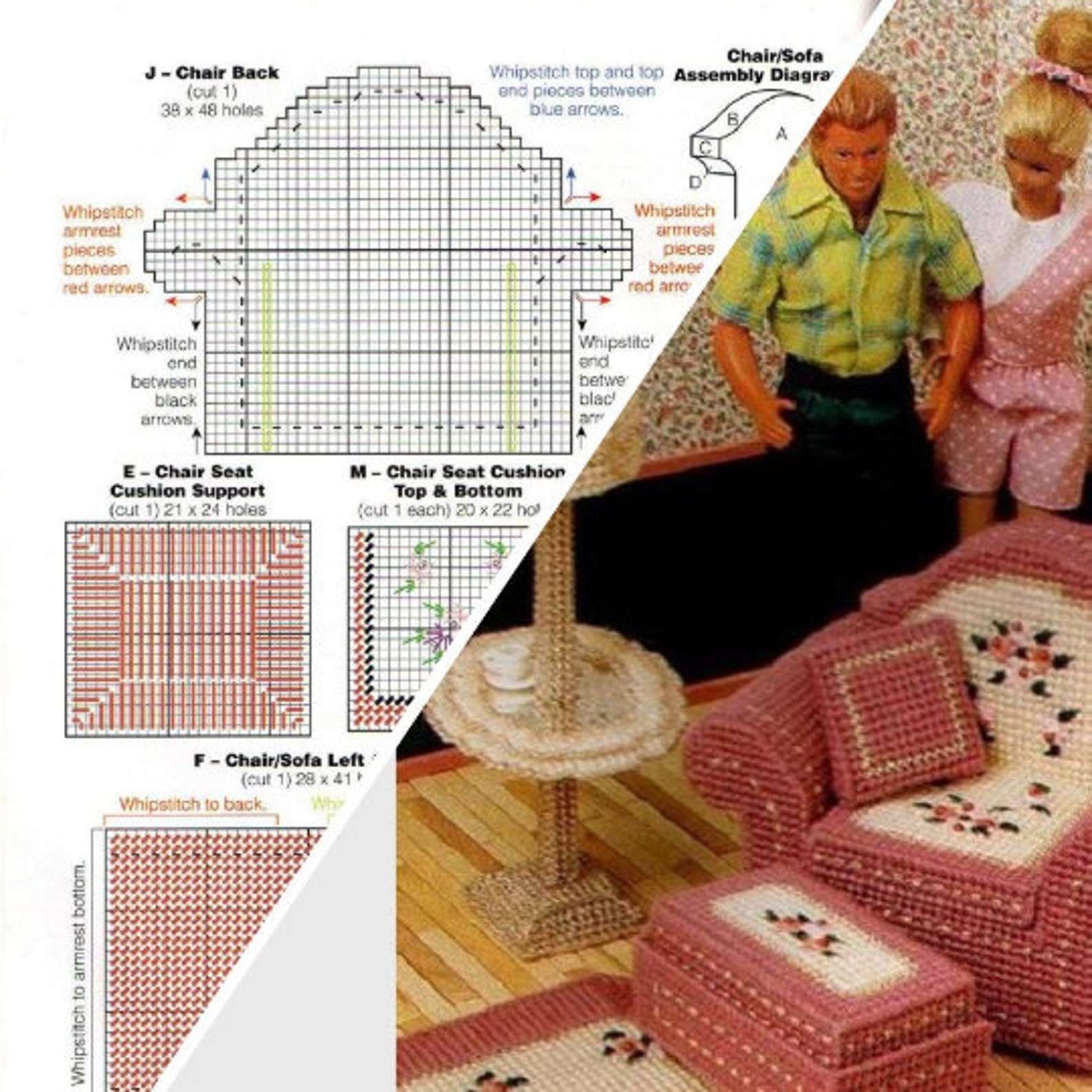 PDF Vintage Plastic Canvas Pattern Plastic Canvas Pattern Etsy