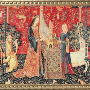 PDF Counted Vintage Cross Stitch Pattern | The Lady with the Unicorn | Late 15th century | 5 Sizes | Highly Detailed Cross Stitch Pattern