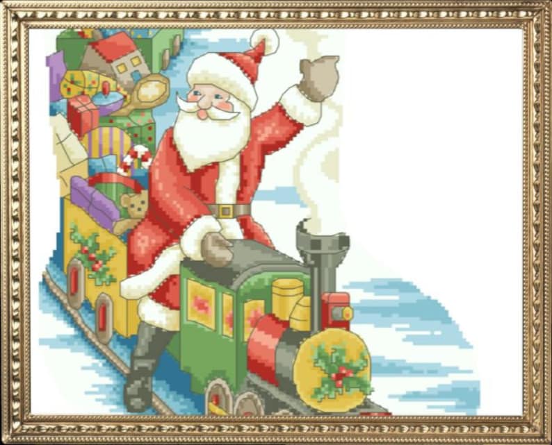 PDF Vintage Cross Stitch Pattern Christmas Stocking Scheme Etsy