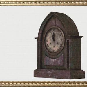 PDF Counted Vintage Cross Stitch Pattern | Old Clock | Fireplace Clock | Grandfather Clock | 7 Sizes | Highly Detailed Cross Stitch Pattern