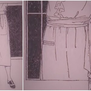 May include: Two illustrations of different ways to tie a sash around the waist. The first illustration shows a sash tied in a simple bow at the front. The second illustration shows a sash tied in a more elaborate knot at the side.