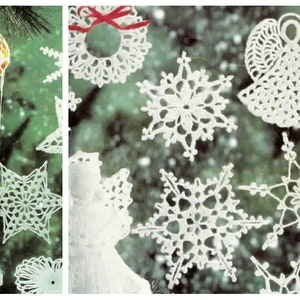 PDF Vintage Crochet Pattern | Christmas Pattern | Crochet Pattern Snowflakes | ENGLISH | Digital Download