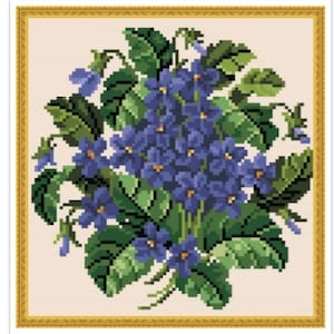 PDF Antique Sampler Counted Vintage Cross Stitch Pattern | Berlin Woolwork | Vintage Scheme | Reproduction Scheme Cross Stitch 19th century