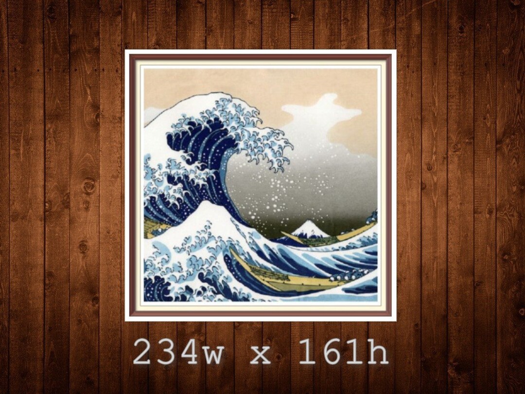 4588さま2011 Big Wave in Kanagawa | Katsushika Hokusai 1831 | PDF Cross Stitch