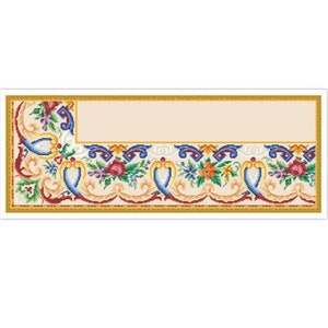 PDF Antique Sampler Counted Vintage Cross Stitch Pattern | Berlin Woolwork | Vintage Scheme | Reproduction Scheme Cross Stitch 19th century