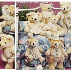 PDF Vintage Teddy Bear Wardrobe Crochet Pattern | Wardrobe Crochet Pattern for Teddy Bear 8-10-12&quot; | ENGLISH | Digital Download