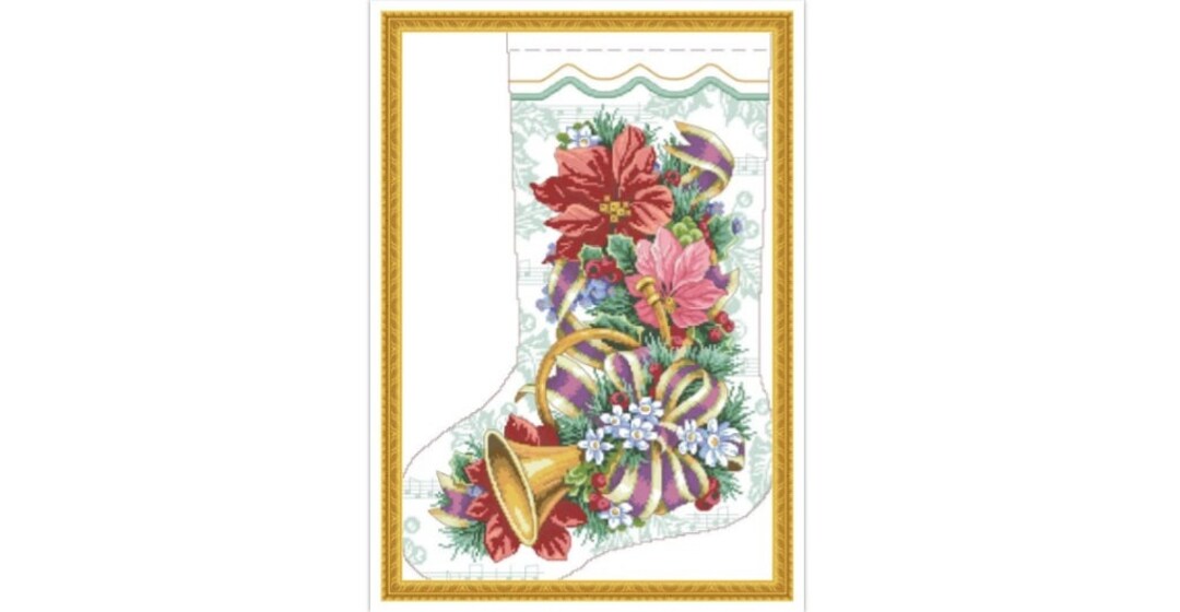 PDF Vintage Cross Stitch Pattern | Christmas Stocking | Scheme Cross ...