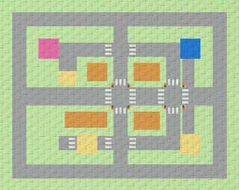 Crochet Pattern C2C Game Road Counted For Crocheting Afghan Plaid Blankets Carpet Digital Download PDF