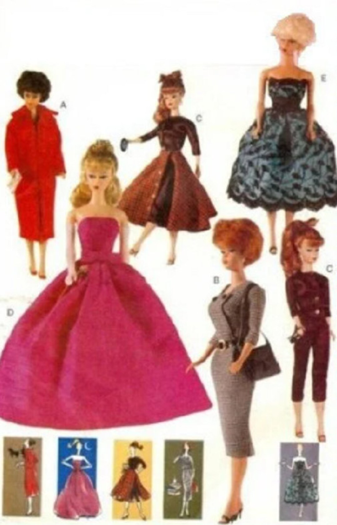 PDF Vintage Fashion Dolls 11-1/2" Sewing Pattern | Wardrobe Clothes for ...