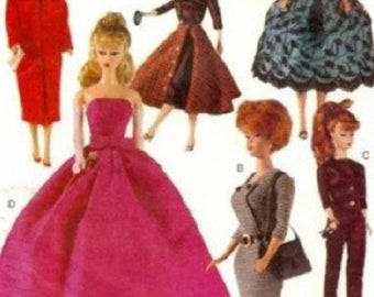 PDF Vintage Fashion Dolls 11-1/2" Sewing Pattern | Wardrobe Clothes for Dolls 11-1/2" | FRENCH | Digital Download