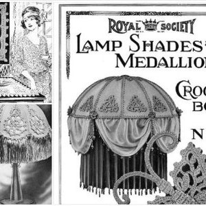 PDF Vintage Crochet Pattern | Vintage 1922 Royal Society Crochet Book 21 Lamp Shades and Medallions | ENGLISH | Digital Download
