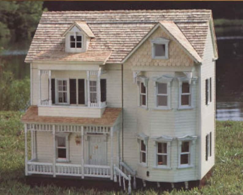 PDF Vintage Pattern Building a Dollhouse 3 Stiyles - Victorian, Colonial, Georgian | 1" to 1" Scale | ENGLISH | Digital Download image 3