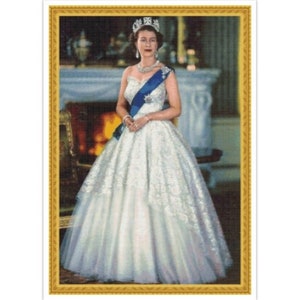 PDF Counted Vintage Cross Stitch Pattern | In Memory of Queen Elizabeth II | 4 Sizes | Highly Detailed Cross Stitch Pattern