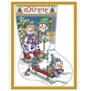 PDF Vintage Cross Stitch Pattern | Christmas Stocking | Scheme Cross Stitch Christmas Stocking | ENGLISH | Digital Download
