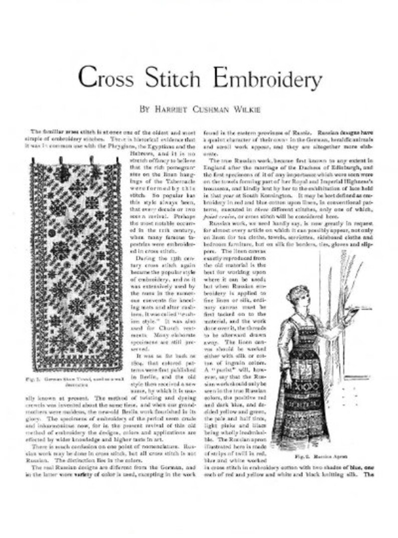 PDF Vintage Cross Stitch Pattern Vintage 1899 PRISCILLA Etsy