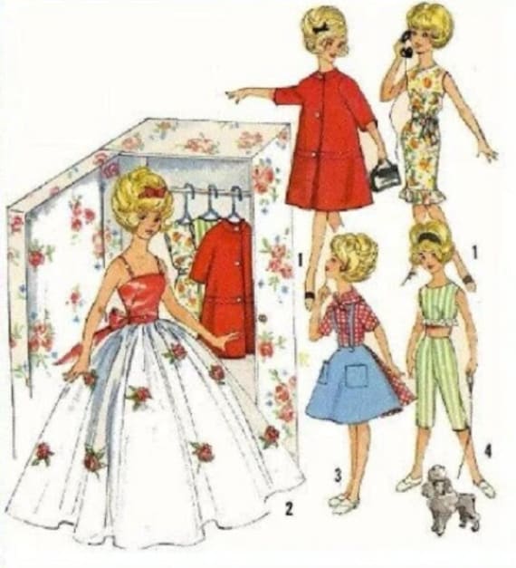 PDF Vintage Dolls 12" Sewing Pattern | Wardrobe Clothes for Dolls 12" | ENGLISH | Digital Download