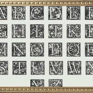 PDF Counted Vintage Cross Stitch Pattern | Alphabet | 4 Sizes | Highly Detailed Cross Stitch