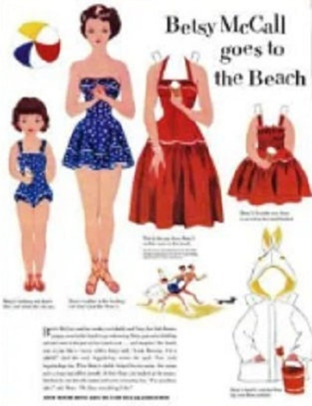 PDF Vintage Paper Dolls | Paper Doll Betsy | Printable-print-cut-play ...