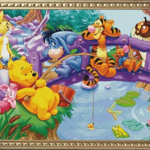 PDF Counted Cross Stitch Pattern | Winnie the Pooh and his Friends | 6 Sizes | Highly Detailed Cross Stitch Pattern