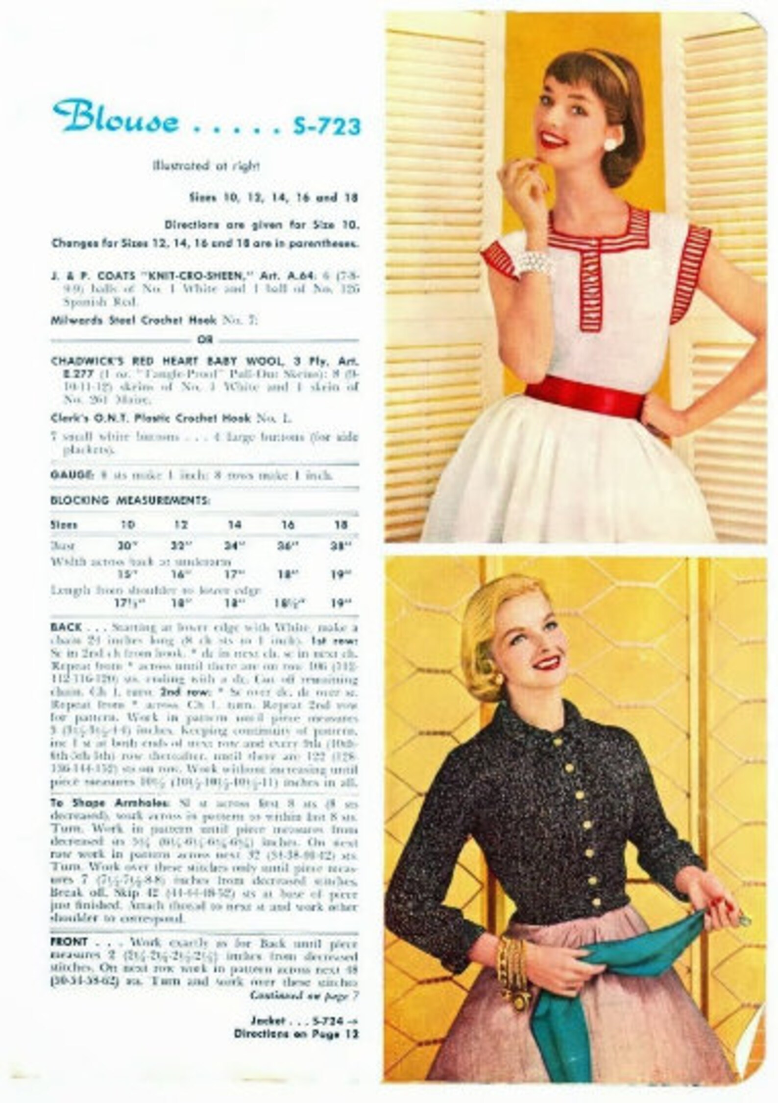 PDF Vintage Knitting and Crochet Pattern Vintage Knitting Etsy