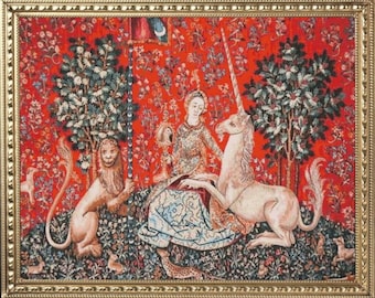 PDF Counted Vintage Cross Stitch Pattern | The Lady with the Unicorn | Late 15th century | 4 Sizes | Highly Detailed Cross Stitch Pattern
