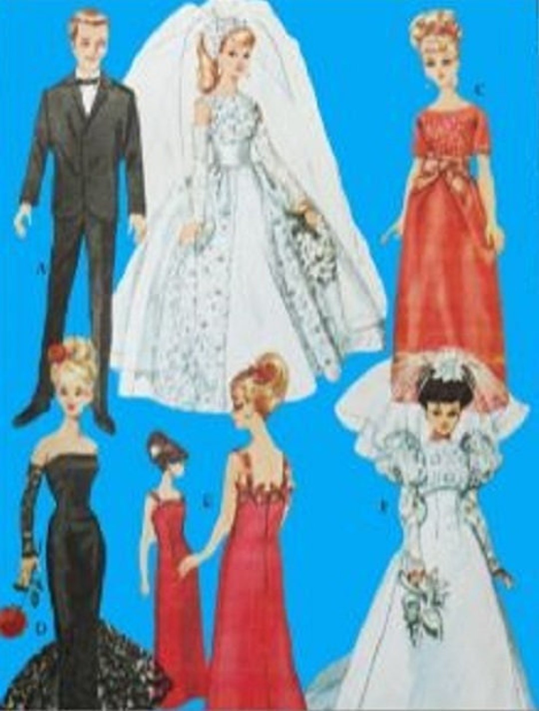 PDF Vintage Fashion Dolls 11-1/2" - 12" Sewing Pattern | Wardrobe ...