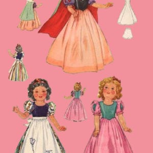 Vintage McCall 579 Puppen 16"Schnittmuster Garderobe Kleidung für Puppen 16" Englisch Digital Download PDF