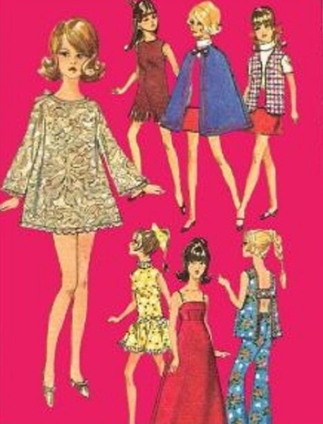 PDF Vintage Fashion Dolls 11-1/2" Sewing Pattern | Wardrobe Clothes for ...