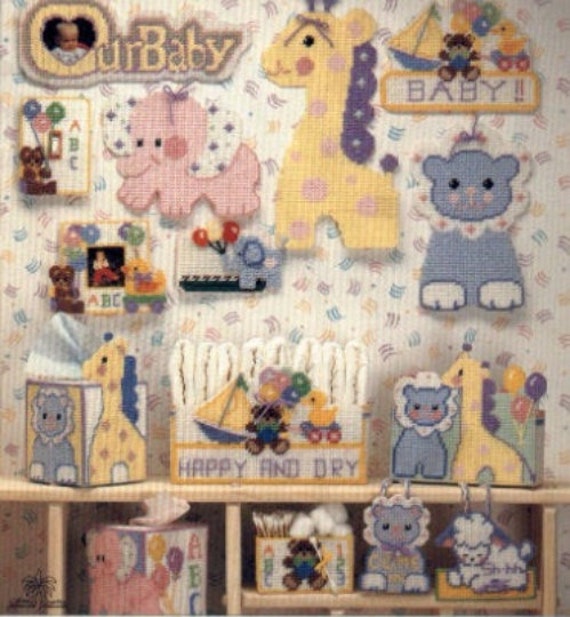 PDF Vintage Plastic Canvas Pattern | Plastic Canvas Pattern Baby Loves | Plastic Canvas 7-10-14-Count | ENGLISH | Digital Download