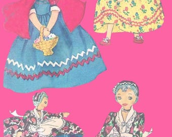 Patrón de costura vintage McCalls 1656 para muñecas Topsy Turvy de 15 pulgadas, descarga digital en PDF en inglés