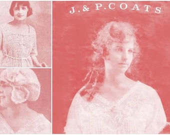 PDF Vintage Crochet Pattern | Vintage 1920 J & P Coats Crochet Filet Book 4 | ENGLISH | Digital Download
