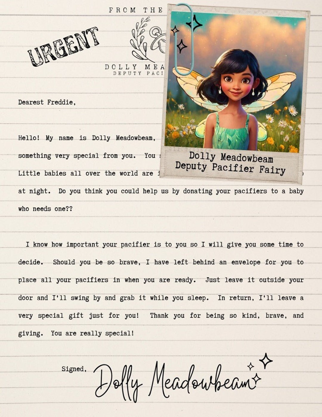 Custom Pacifier Fairy Kit Etsy