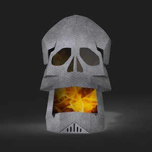Firepit metal skull firepit death fire pit is a unique design dark skull. Digital Product blueprints for manufacturing skull head outdoors