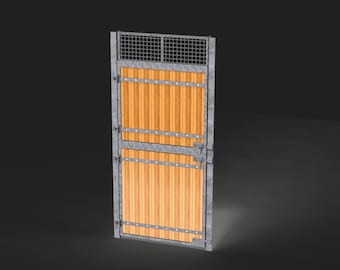 Puerta para establo de caballos Puerta para caballos para granero - Puerta equina moderna Puerta dividida Diseño de puerta de granero. Archivos de productos digitales para fabricación.