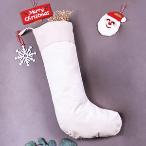 Hera White Christmas Stocking - Personalized Velvet Christmas Stocking - Monogram Stockings - Family Stockings - Custom Name Stocking
