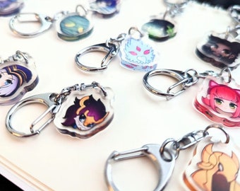 LoL Mini Charm / Llavero / Doble cara / Aatrox Ahri Akali Akshan Alistar Amumu Anivia Annie Aphelios Ashe Aurelion Sol Azir