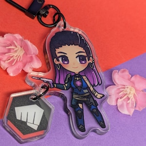 Reyna Schlüsselanhänger | Valorant Keychain | Gunbuddy | Acrylic Charm | Double-sided | Gift for Gamer