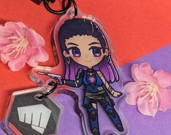 Reyna Keychain Reyna Keychain | Valorant | Gunbuddy | Acrylic Charm | Double-sided ...