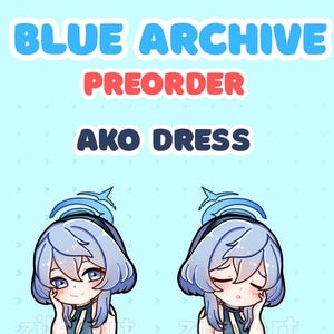PRE-ORDER Ako (Dress Ver.) Keychain | Blue Archive | Amau Ako | Acrylic Charm | Double-sided