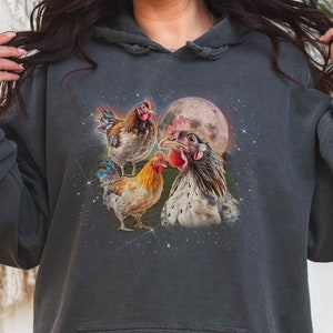 Funny Chicken Hoodie, Crazy Chicken Lady Vintage Farm Life Shirt, Chicken Lover Gifts, Backyard Chickens Sweashirt, Farm Girl Sweatshirt