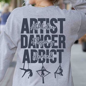 Aerial Silks Sweatshirt, Aerial Hoop Aerialist Gift, Aerial Dancer, Aerialist, Aerial Yoga, Trapeze, Aerial Arts, Circus Arts, Ariel Gift