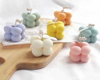 Set of 50 Mini Bubble Scented Candle- 100% Natural Soy Wax-  Bubble Candle Wedding Guest Gifts