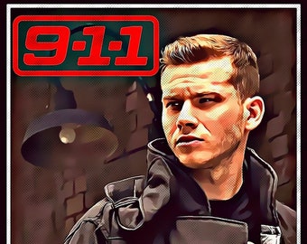 911 emergency cast 9-1-1 Pop Art Funky Style - Athena Bobby Buck DIGITAL DOWNLOAD
