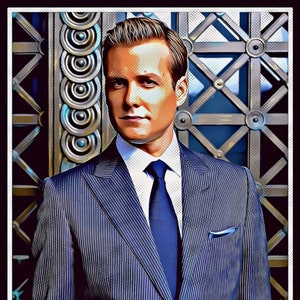 Harvey Specter Suits TV Series Pop Art Tribute Poster, Stylish Home Decor & Unique Gift, Gabriel Macht, Perfect for Fans of Suits, New Home