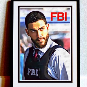 FBI TV series - Zeeko Zaki Tribute Pop Art Style Poster, Home Decor, Gift for Her or Him, Wall Art, Funky Pop Art, Birthdays Gift, Unique