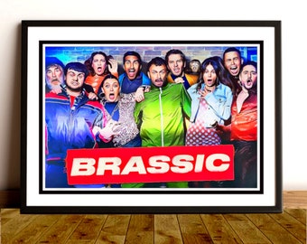 Brassic TV series - Pop Art Style Tribute Poster, Wall Art, Home Decor, Gift for Him or Her, Handmakes Gift, Vinnie Erin, Funky Art