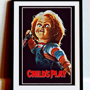 Childs Play  Chucky , Pop Art,  Horror Modern Art, Funky Art, Classic Horror , Wall Decor, Movie Fan for Him or Her, Wall Decor, Unique Gift